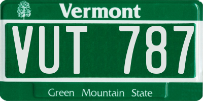 VT license plate VUT787