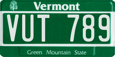 VT license plate VUT789