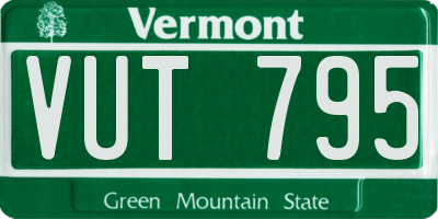 VT license plate VUT795