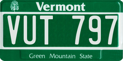 VT license plate VUT797