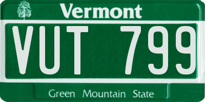 VT license plate VUT799