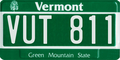 VT license plate VUT811