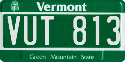 VT license plate VUT813