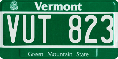 VT license plate VUT823