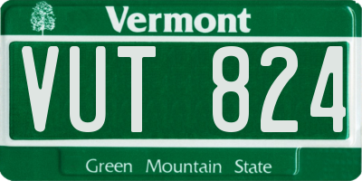 VT license plate VUT824