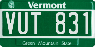 VT license plate VUT831