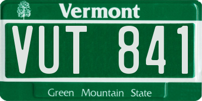 VT license plate VUT841