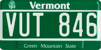 VT license plate VUT846