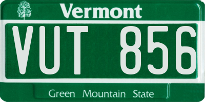 VT license plate VUT856