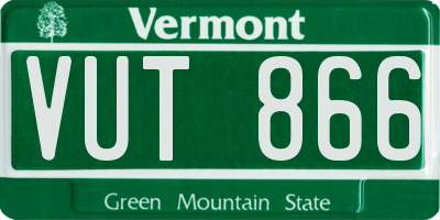 VT license plate VUT866