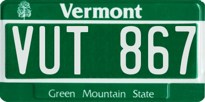 VT license plate VUT867