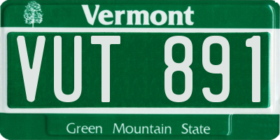 VT license plate VUT891