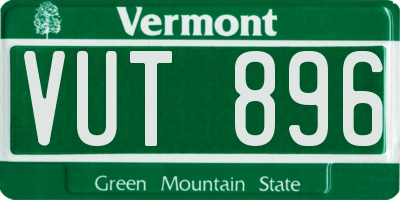 VT license plate VUT896