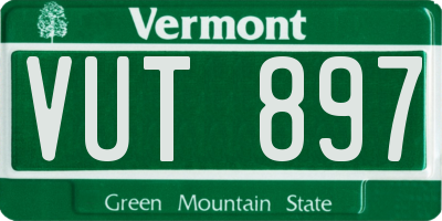 VT license plate VUT897