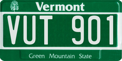 VT license plate VUT901