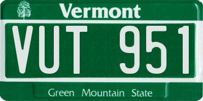 VT license plate VUT951