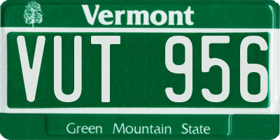 VT license plate VUT956