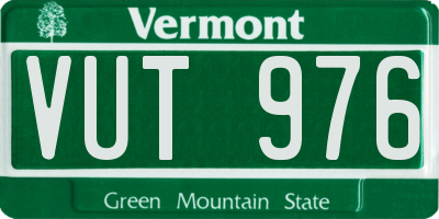 VT license plate VUT976