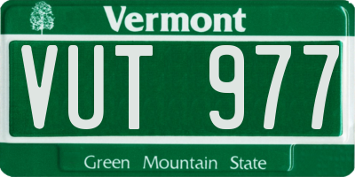 VT license plate VUT977