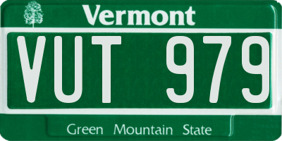VT license plate VUT979