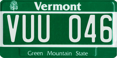 VT license plate VUU046
