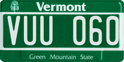 VT license plate VUU060