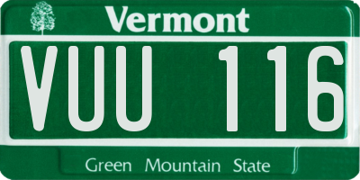VT license plate VUU116