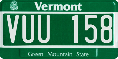 VT license plate VUU158
