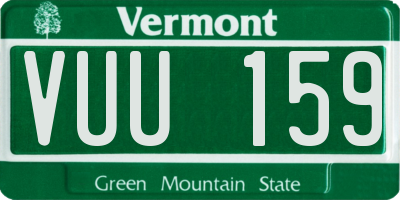 VT license plate VUU159