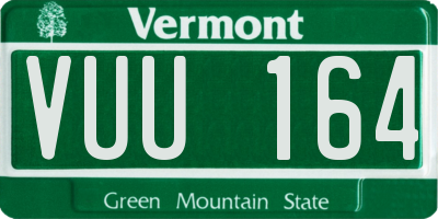 VT license plate VUU164