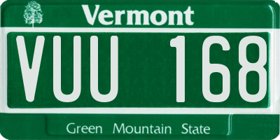 VT license plate VUU168