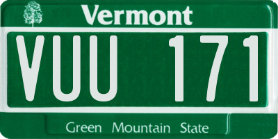 VT license plate VUU171