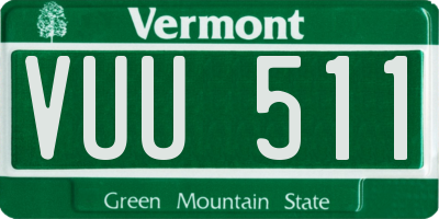 VT license plate VUU511