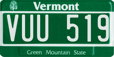 VT license plate VUU519