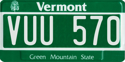 VT license plate VUU570