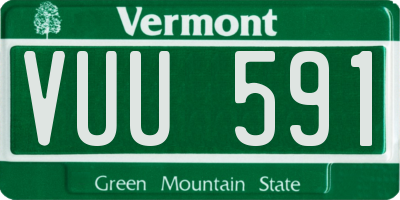VT license plate VUU591