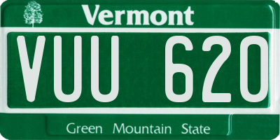VT license plate VUU620