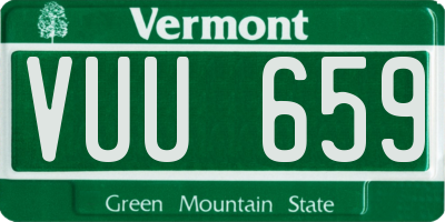 VT license plate VUU659