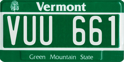 VT license plate VUU661