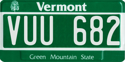 VT license plate VUU682