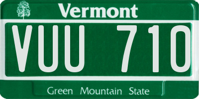 VT license plate VUU710