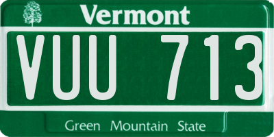 VT license plate VUU713