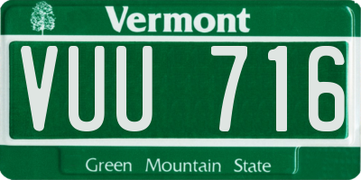 VT license plate VUU716