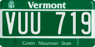 VT license plate VUU719