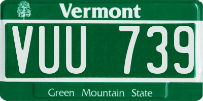 VT license plate VUU739