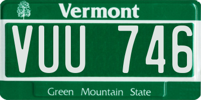 VT license plate VUU746