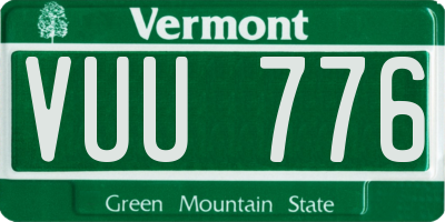VT license plate VUU776