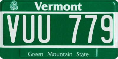 VT license plate VUU779