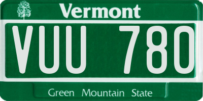 VT license plate VUU780