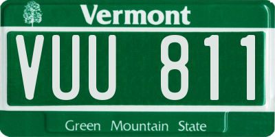 VT license plate VUU811